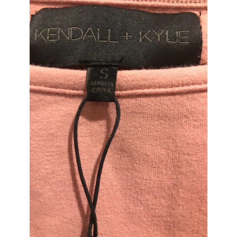 Women's Small Sweatshirt pullover Kendall + Kylie cropped with beads tie back - Picture 3 of 4